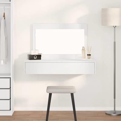 Kaptafel Met Spiegel - Make-up Tafel Bureau - Slaapkamer Inrichting - Mat Frame Afwerking