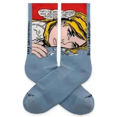 Jimmy Lion unisex sokken athletic hopeless blauw (Roy Lichtenstein)