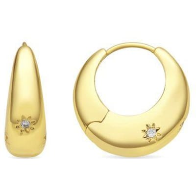 Luxenter Oorbellen met Glimmende Zirkonia 18k goud afwerking - Ricia