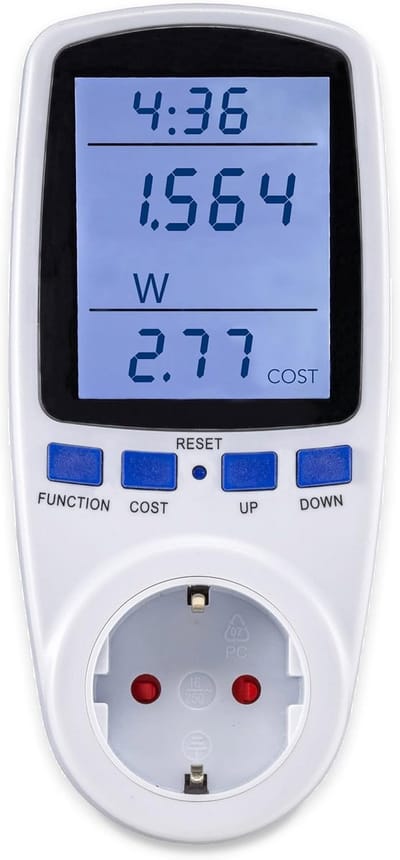 Energiekostenmeter voor Stopcontact - Verbruik & Stroomkosten meten tot 3680W