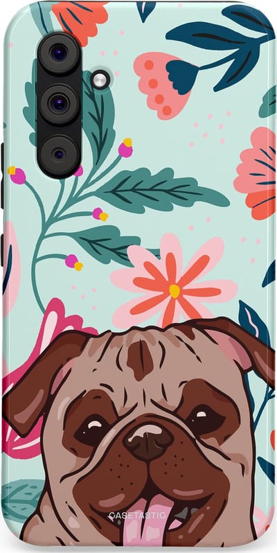 Casetastic Hoesje Geschikt voor Samsung A54 (5G) - Stijlvolle Beschermende Duo-layer Case - Mopslik