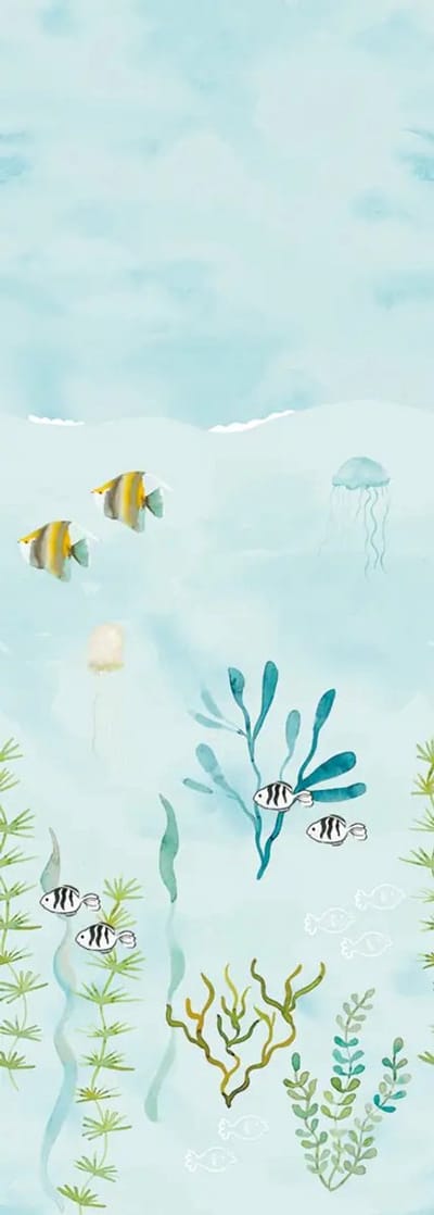 Sam & Luca - Splashing Dolphins Coral uni blue