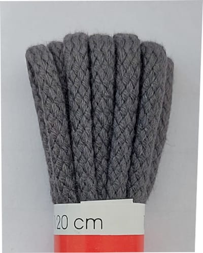 Ronilux Veter - Donker Grijs - Rond - Koord Veters - Lengte 120 cm - Dikte 4 mm - Schoenveter