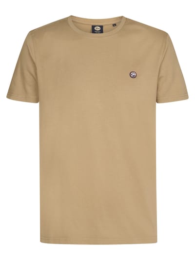 Petrol Industries T-Shirts Heren - Ronde Hals - Korte Mouwen - 100% Katoen - Met Logo - Basis Shirt - Herenkleding - Oranje - Maat S