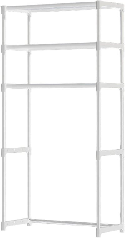 Wasmachine Plank - Opbergrek Badkamer - Ruimte Besparen - 3 Laags Ontwerp - 635x30x154 cm - Wit