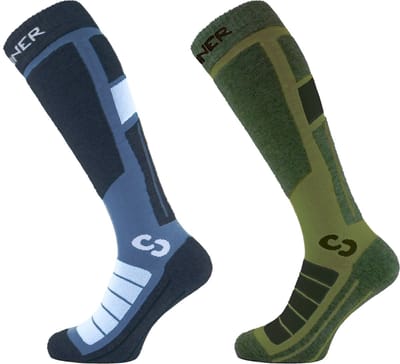 SINNER PRO SOCKS II DOUBLE PACK - NAVY-GREEN - Unisex - Maat 36-38