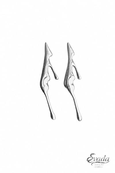 Evada Jewelry, 925 sterling zilver oorbellen, handgemaakte oorbellen, abstracte oorbellen, moderne oorbellen, minimalistische oorbellen, zilveren oorbellen dames, design oorbellen, trendy oorbellen, zilveren sieraden, cadeau voor haar.