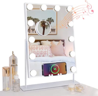 DailySupplies® Make up Spiegel met Verlichting - Hollywood Spiegel - Scheerspiegel - Wit