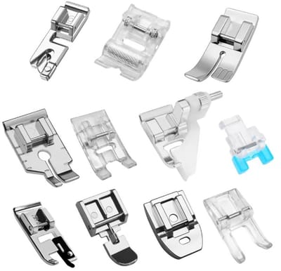 11-delige Naaimachine Persvoetenset – Low Shank – Geschikt voor Singer, Brother, Janome, Babylock – Snap-On Persvoeten