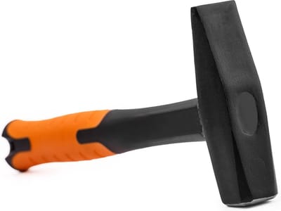 Slotenmakerhamer, 500 g met 2K glasvezelsteel, montagehamer met gesmede hamerkop, gereedschap voor slotenmakers, 500 g ingenieurhamer - Mivos