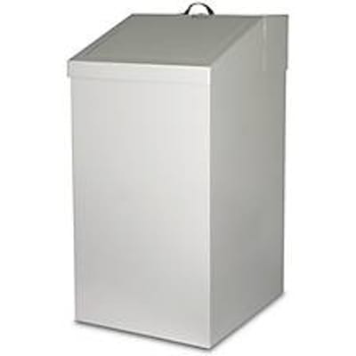 Kringloopmateriaal verzamelaar, volume 54 l, met binnenbak, gegalvaniseerd staal, B 340 x D 380 x H 650 mm, grijs
