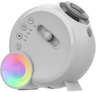 Bluetooth-luidspreker, sterrenprojector met RGB-sterrenlicht en dynamische meteooreffecten, inclusief nachtlampje, draadloze luidspreker en witte ruis