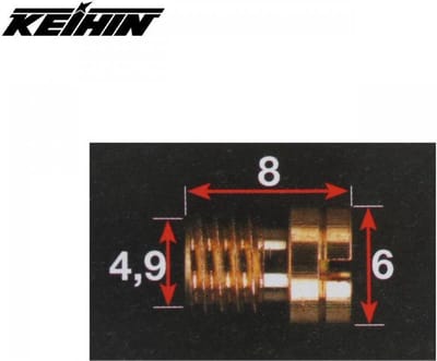 Hoofdsproeier KEC125 voor Keihin carburateur motor quad scooter 99101-393-125