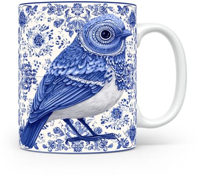 Mok Roodborstje Beker voor koffie of tas voor thee, cadeau voor dierenliefhebbers, moeder, vader, collega, vriend, vriendin, kantoor, opa, oma, hond, kerst, sinterklaas, verjaardag