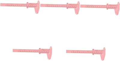 Didiseaon 5Pcs Eyebrow Tattoo Ruler Caliper Caliper Pens Caliper Marker Eyebrow Ruler Eyebrow Ruler Plastic Ruler Makeup Measuring Ruler Plastic Pink