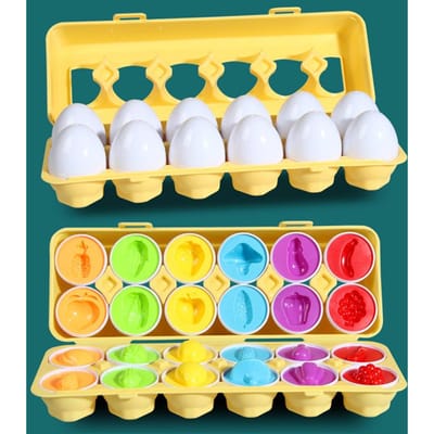 12 Passende Eieren Montessori Sensorisch Baby Speelgoed Paaseieren Kip Kleuren Vormen Sorteerder Leren Leren Speelgoed Ideaal Voor Kinderen Cadeaus