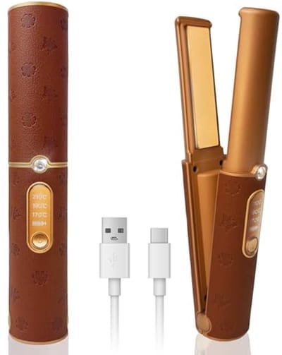 Draadloze Stijltang - Reis Stijltang - Snel Haar Stylen - 2-in-1 Krul & Stijl - 5000mAh Batterij - Zwart