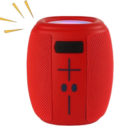 Draagbare Speaker - Draadloze Audio - Feestelijke Sfeer - Dynamische RGB Verlichting - 13.7 x 11.7 x 13.7 cm - Rood