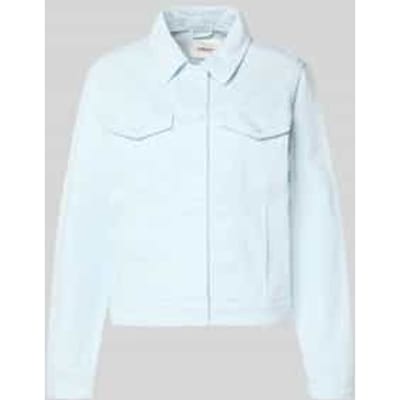 regular fit jeansjack van katoenmix