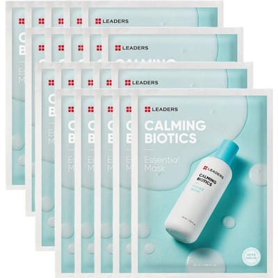 LEADERS Masque Essentiel Calmant aux Biotics Hydratation Apaisante 25ml x 20 Feuilles