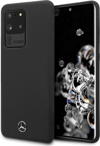 Zwart hoesje van Mercedes-Benz Samsung Galaxy S20 Ultra - Backcover - MEHCS69SILSB