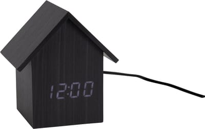Karlsson Wekker House LED - Zwart - 7.3x9.7x10.8cm - Modern