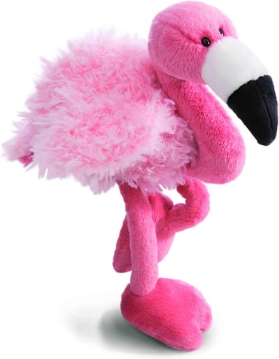 Nici flamingo pluche knuffel - roze - 25 cm