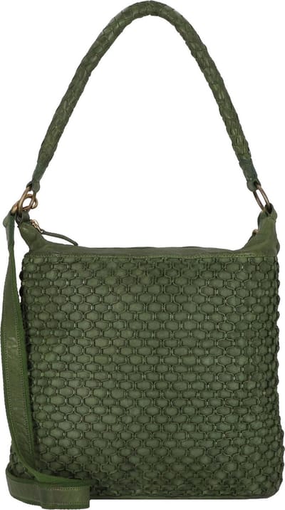Greenland Nature Femi & Nine Leren Schoudertas 39 cm - Dames - green