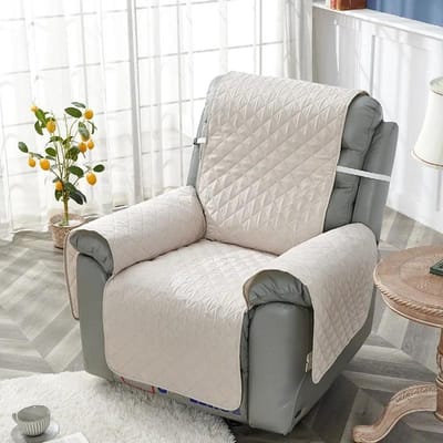 1-zits Slijtvaste Relaxfauteuilhoes Huisdier Hond Kind Fauteuil Slipcover Antislip Bankkussen Slipcover Meubelbeschermhoes 1 Seat Sofa Cover gray