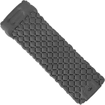 Kampeer Matras - Slaapmat Outdoor - Buiten Slapen - Zelfopblazend Systeem - 37x17x17 cm - Grijs