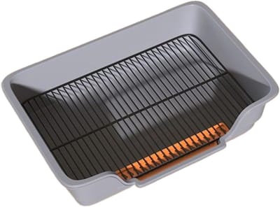 Huisdieren Toilet - Puppy Training - Hygiënisch Binnen - Roestvrij Staal - 43 x 30 cm - Wit