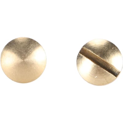 Kit de 50 rivets en laiton DIY 8mm Vis à fente Rivet décoratif incurvé pour sac en cuir tissu pantalon sac 4mm / 0.16in beige