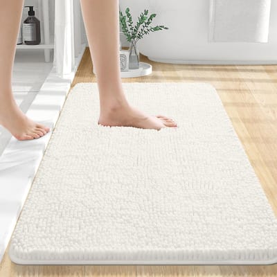 HAPIHAPPY Nieuwe Chenille Badkamermat Extra Zacht Dik Absorberend Shaggy Badmatten Antislip Machinewas Droog Pluche Badkleden 41X61