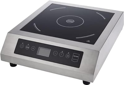 Inductiekookplaat - Draagbaar fornuis - Professioneel koken - Roestvrijstalen behuizing - 3500 Watt - Zwart