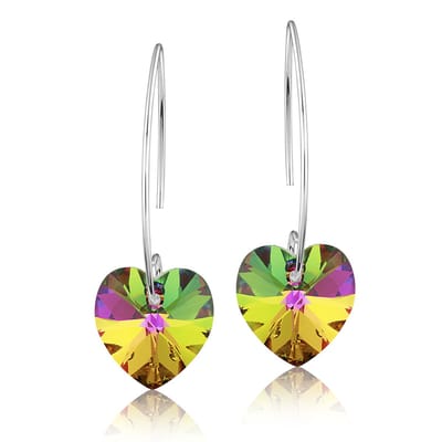 Montebello Oorbellen Pippa HZ27 - Swarovski Hart - 925 Zilver Gerhod. - Ø14mm - 40mm