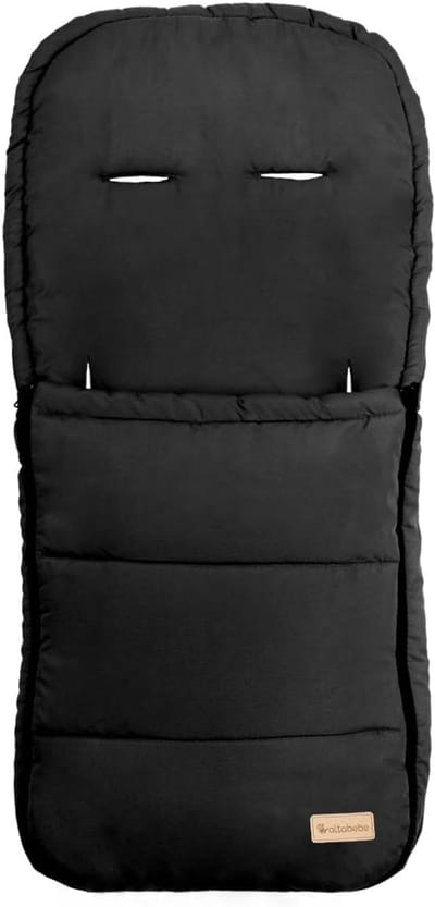 Baby Voetenzak - Buggy Zak - Overgangs Dagen - Universele Pasvorm - 93 x 45 cm - Zwart