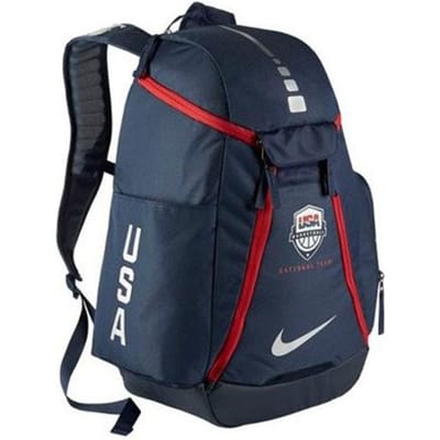 Nike USA Elite Air Cushion Basketbalrugzak Unisex Rugzak Donkerblauw BA5280-410 Dark Navy Blue