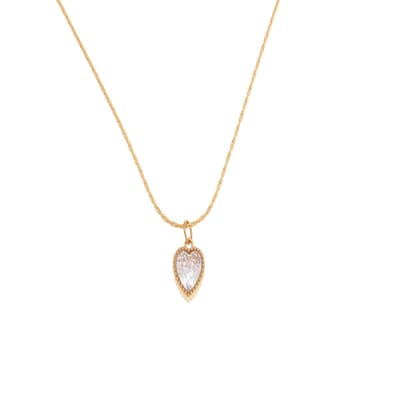 WeLoveSilver - Goudkleurige ketting - Chirurgisch staal - Hartje - 42.5 cm
