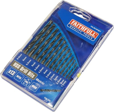 HSS Boorset (13 Delig) voor Metaal en Hout | Maten 1.5 t/m 6.5mm