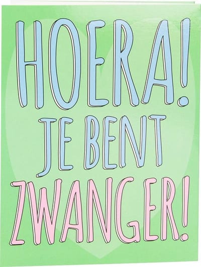 Paper Dreams Wenskaart Hoera! Je Bent Zwanger! 16 X 12,5 Cm