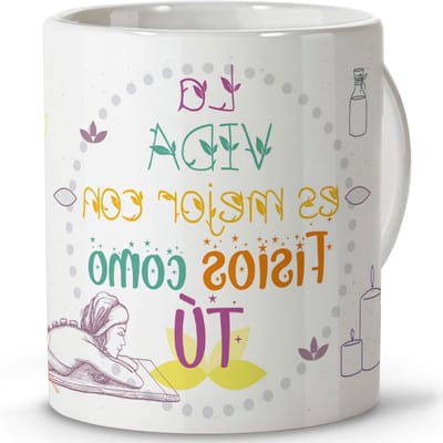 Keramische Mok - Fysio Mok Cadeau - Cadeau Geven - Sublimatie Print - 330 ml - Wit