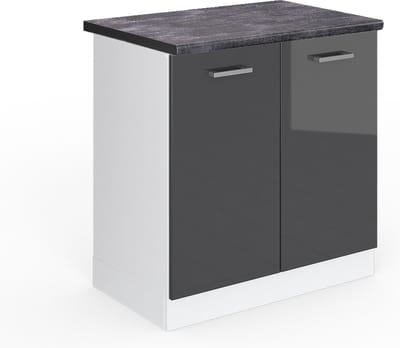 Vicco R-Line Wastafelkast – 80 cm, WB Antraciet Antraciet Hoogglans