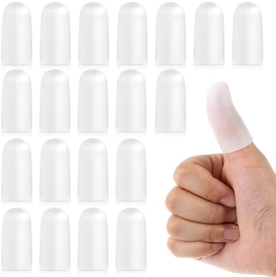 Dailygoods- Vingerkootjes 20 stuks - Siliconen Vingerbescherming - Waterdicht - Duimbescherming - Vingersteunen - Zacht en comfortabel - Vingertopbeschermers