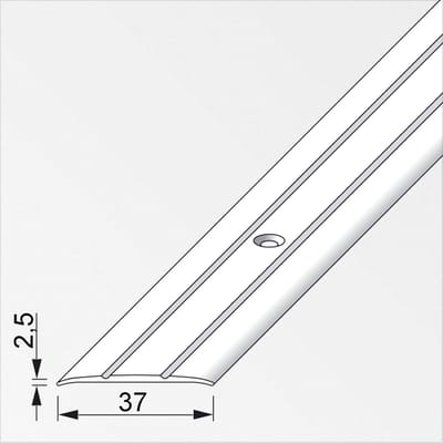 Aluminium Overgangsprofiel Plat Vloerprofiel 37 mm - Drempel Geperforeerd 100 cm
