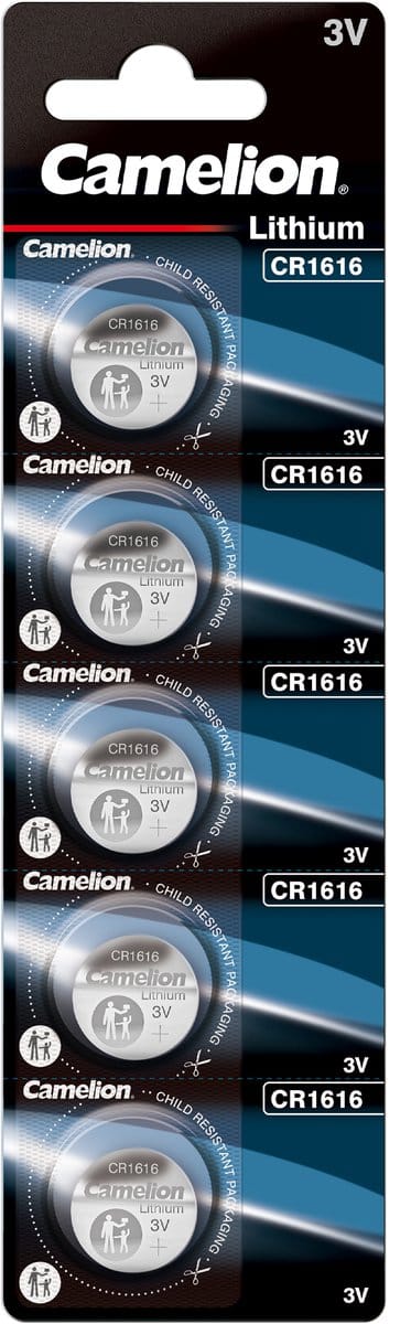 Camelion CR1616 Lithium Knoopcel Batterijen – 5 Stuks – 3V – Langdurige Energie voor Kleine Elektronica