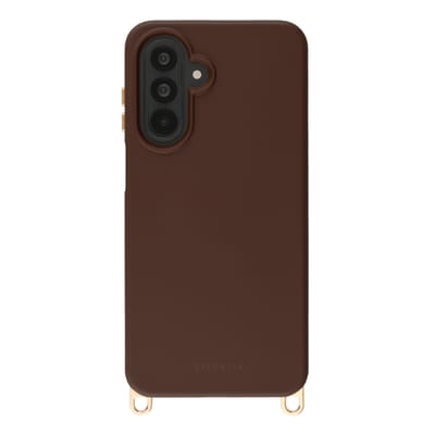 Selencia Hoesje - Geschikt voor Samsung Galaxy A16 (4G) / A16 (5G) / A17 (5G) / A26 / A17 (4G) - Rivièra Backcover met Magnetische Ring met afneembare haakjes - Choco Brown