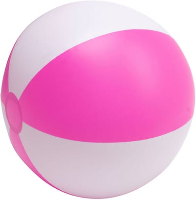 Swim Essentials Beachball 51cm Softlines White/Pink Opblaasbaar speelgoed