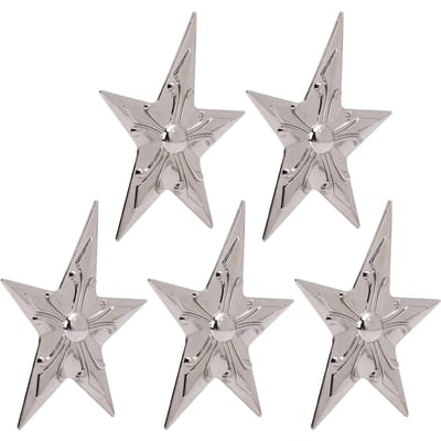 5 Ensembles Rivet et Clou 65x92mm Argent Étoile à Cinq Branches Rivets 4.5mm Vis Cruciformes pour Cuir white