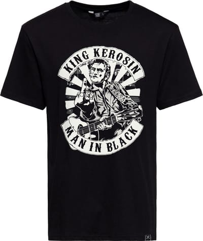 King Kerosin T-Shirt Classic ''Man In Black'' KKU41066 Black-M