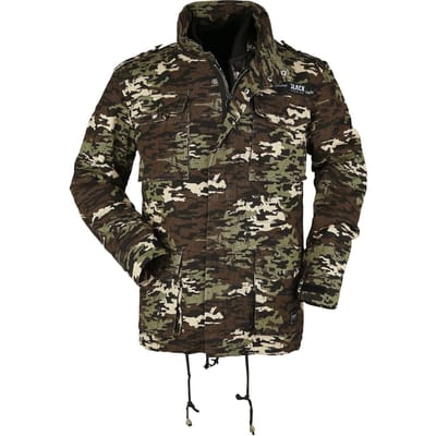 Black Premium by EMP Winterjas - Army Field Jacket - S tot M - voor Mannen - dark camo